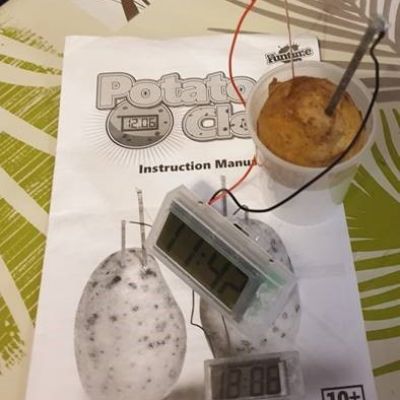 Erik's potato clock science experiment